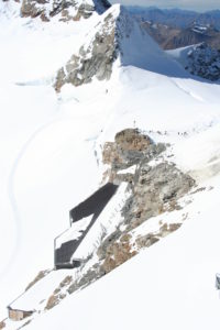 View of Jungfraujoch in the Swiss Alps