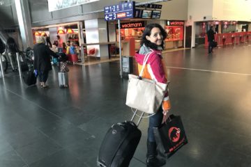 Julie K a travel expert in Swiss airport