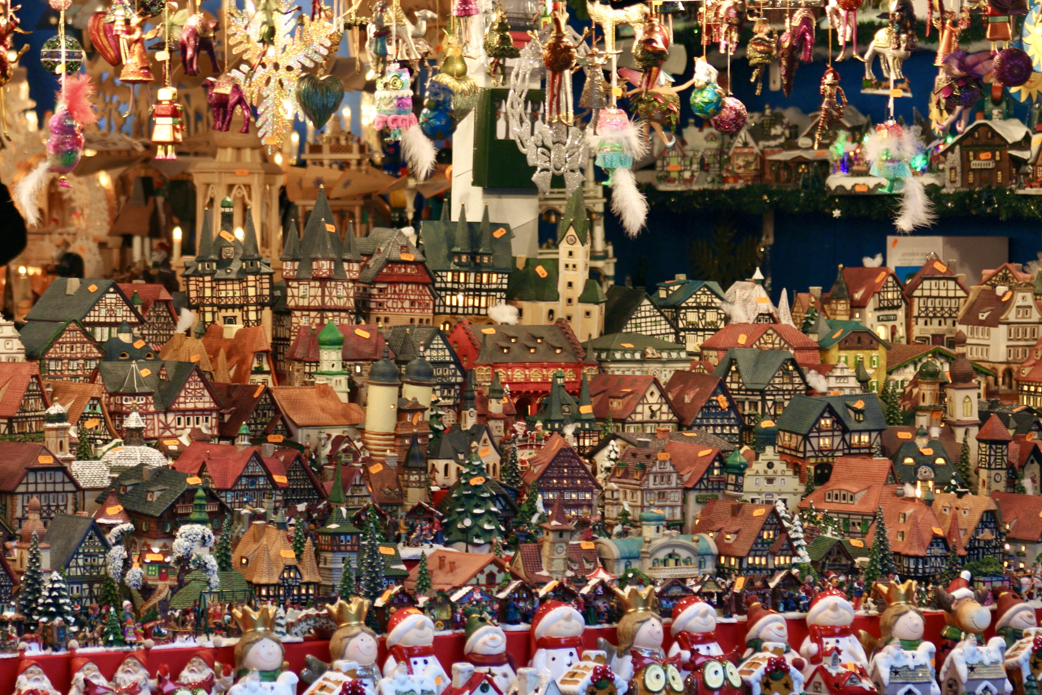 Ornaments and decorations at a German Christmas Market