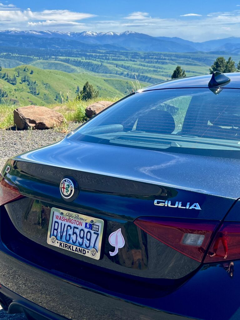 Giulia at a viewpoint